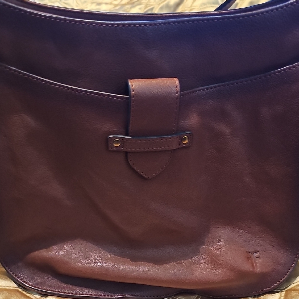 Brown Leather Frye Crossbody Bag